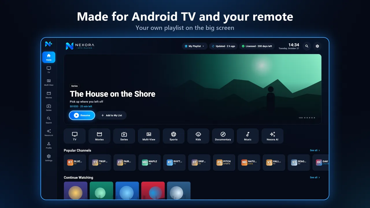 Nexora IPTV Player — Screenshots 1